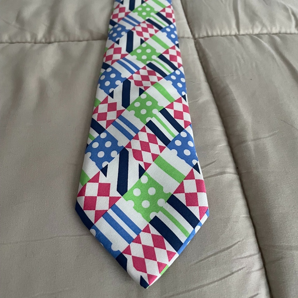 Vineyard Vines Kentucky Derby Patchwork Silk Tie